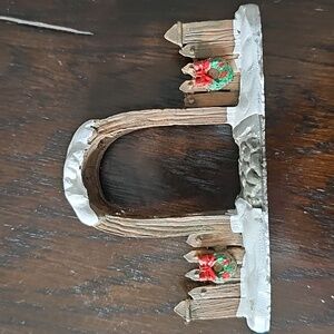 Christmas Village Rustic Brown and White Archway Decor
